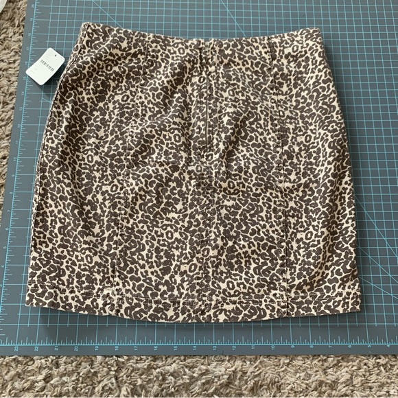Free People Leopard Print Skirt - Black and Tan - Picture 10 of 11
